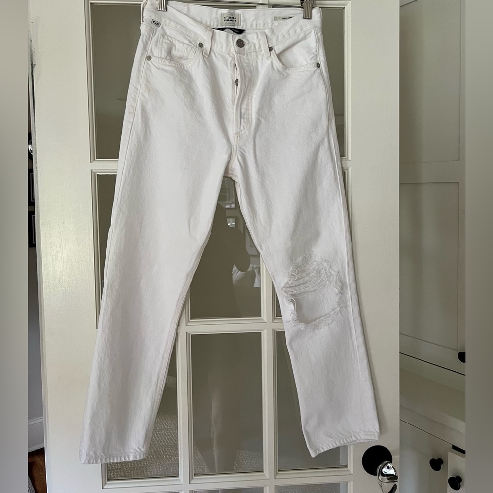 Citizens of Humanity Charlotte Crop High Rise Straight in “Fiori “